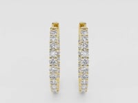 Bethany-Diamond Hoop Earrings for Women