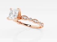 Adeline-Side Stone Engagement Ring - Lab Grown Diamonds