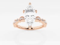Adeline-Side Stone Engagement Ring - Lab Grown Diamonds