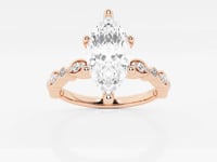 Adeline-Side Stone Engagement Ring - Lab Grown Diamonds