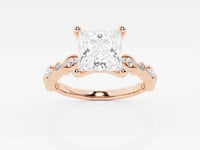 Adeline-Side Stone Engagement Ring - Lab Grown Diamonds