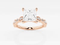 Adeline-Side Stone Engagement Ring - Lab Grown Diamonds