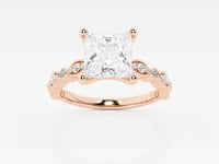 Adeline-Side Stone Engagement Ring - Lab Grown Diamonds