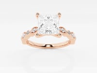 Adeline-Side Stone Engagement Ring - Lab Grown Diamonds