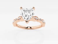 Adeline-Side Stone Engagement Ring - Lab Grown Diamonds