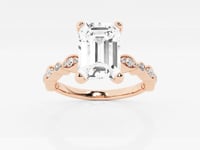 Adeline-Side Stone Engagement Ring - Lab Grown Diamonds