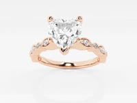 Adeline-Side Stone Engagement Ring - Lab Grown Diamonds