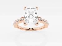 Adeline-Side Stone Engagement Ring - Lab Grown Diamonds