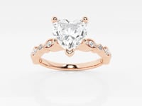 Adeline-Side Stone Engagement Ring - Lab Grown Diamonds