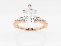 Adeline-Side Stone Engagement Ring - Lab Grown Diamonds