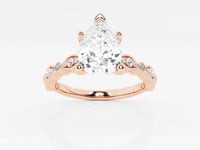 Adeline-Side Stone Engagement Ring - Lab Grown Diamonds