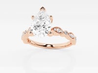 Adeline-Side Stone Engagement Ring - Lab Grown Diamonds
