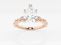Adeline-Side Stone Engagement Ring - Lab Grown Diamonds