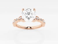 Adeline-Side Stone Engagement Ring - Lab Grown Diamonds