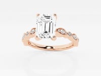 Adeline-Side Stone Engagement Ring - Lab Grown Diamonds