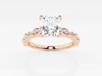 Adeline-Side Stone Engagement Ring - Lab Grown Diamonds