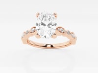 Adeline-Side Stone Engagement Ring - Lab Grown Diamonds