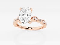 Adeline-Side Stone Engagement Ring - Lab Grown Diamonds