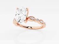 Adeline-Side Stone Engagement Ring - Lab Grown Diamonds