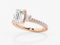 Amara-Three Stone Engagement Ring - Lab Grown Diamonds