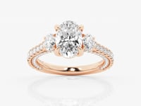 Amara-Three Stone Engagement Ring - Lab Grown Diamonds