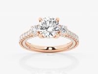 Amara-Three Stone Engagement Ring - Lab Grown Diamonds
