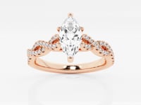 Arden-Side Stone Engagement Ring - Lab Grown Diamonds