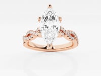 Arden-Side Stone Engagement Ring - Lab Grown Diamonds