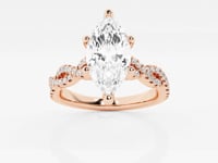 Arden-Side Stone Engagement Ring - Lab Grown Diamonds