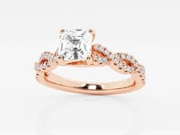 Arden-Side Stone Engagement Ring - Lab Grown Diamonds