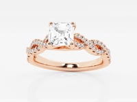 Arden-Side Stone Engagement Ring - Lab Grown Diamonds