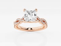 Arden-Side Stone Engagement Ring - Lab Grown Diamonds