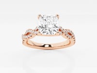 Arden-Side Stone Engagement Ring - Lab Grown Diamonds