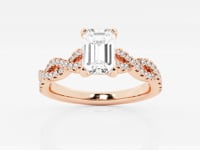 Arden-Side Stone Engagement Ring - Lab Grown Diamonds