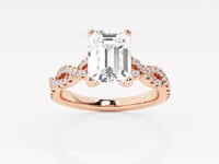 Arden-Side Stone Engagement Ring - Lab Grown Diamonds