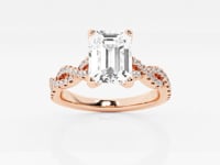 Arden-Side Stone Engagement Ring - Lab Grown Diamonds