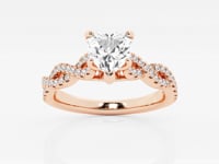 Arden-Side Stone Engagement Ring - Lab Grown Diamonds