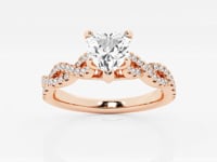 Arden-Side Stone Engagement Ring - Lab Grown Diamonds
