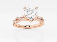 Arden-Side Stone Engagement Ring - Lab Grown Diamonds