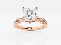 Arden-Side Stone Engagement Ring - Lab Grown Diamonds