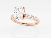 Elara-Side Stone Engagement Ring - Lab Grown Diamonds