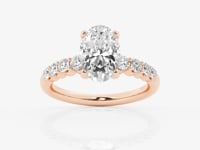 Elara-Side Stone Engagement Ring - Lab Grown Diamonds