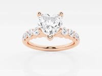 Elara-Side Stone Engagement Ring - Lab Grown Diamonds