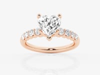 Elara-Side Stone Engagement Ring - Lab Grown Diamonds