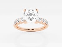 Elara-Side Stone Engagement Ring - Lab Grown Diamonds