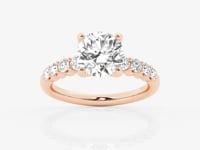 Elara-Side Stone Engagement Ring - Lab Grown Diamonds