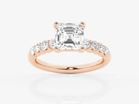 Elara-Side Stone Engagement Ring - Lab Grown Diamonds