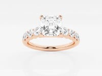 Elara-Side Stone Engagement Ring - Lab Grown Diamonds