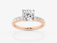 Elara-Side Stone Engagement Ring - Lab Grown Diamonds