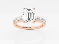Elara-Side Stone Engagement Ring - Lab Grown Diamonds